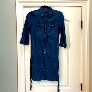Talbots denim tie front dress- size 2P